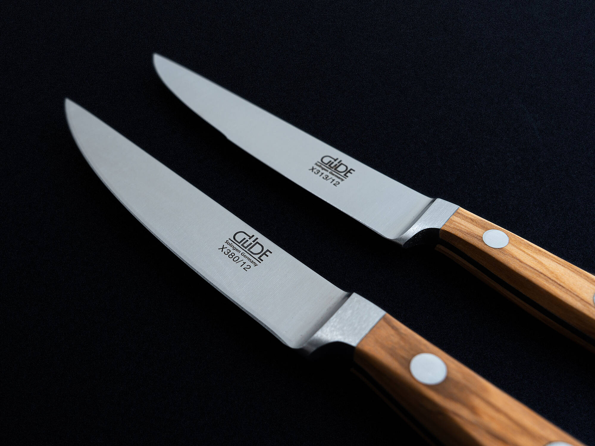 Messer Solingen, Güde Messer, Kochmesser Solingen, Messerset, wetzstahl, solinger messer Knivar Solingen, Güde , kockknivar Solingen, knivset, slipstål, knivar från Solingen