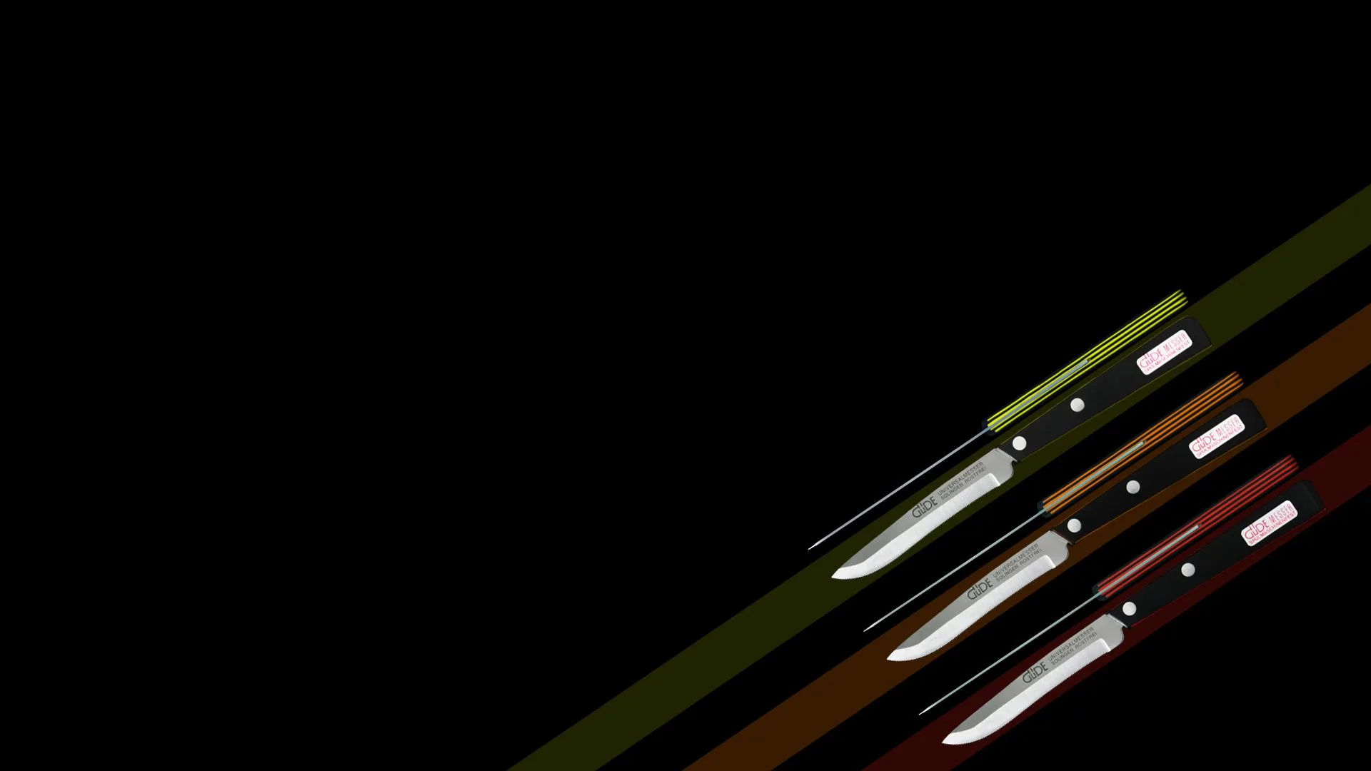 Ножи Solingen, Güde , кухонные ножи Solingen, набор ножей, точильный брусок, ножи из Золингена