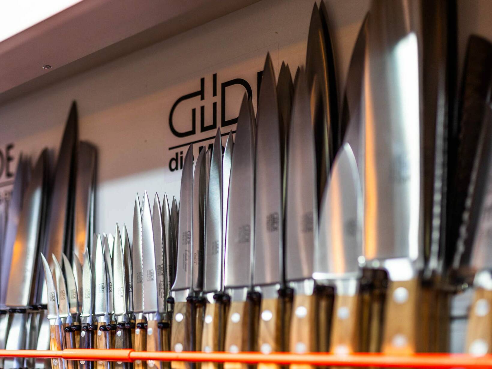 Facas Solingen, Güde facas, facas de chef Solingen, conjunto de facas, afiação de aço, facas de solinger