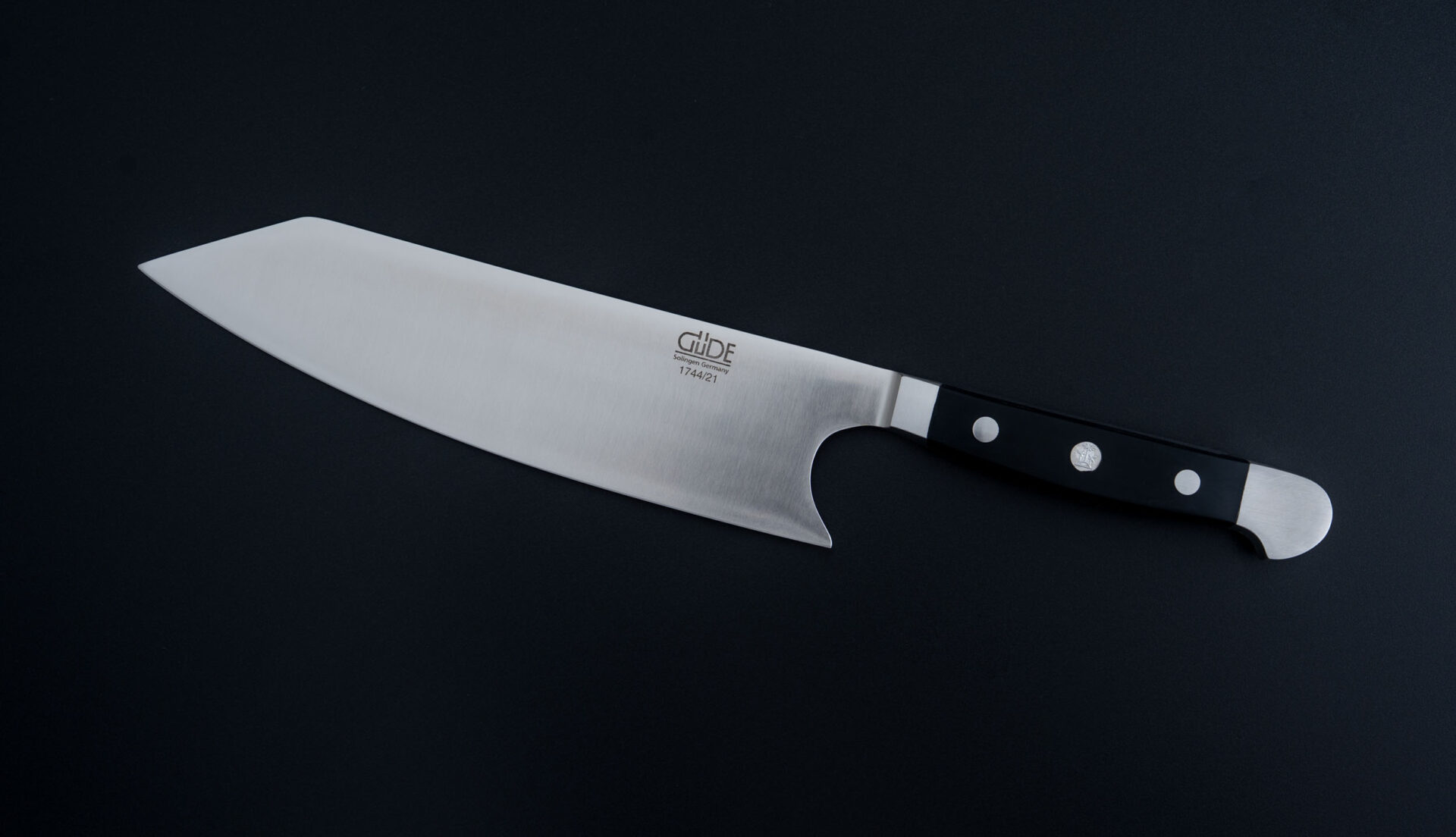 Güde Coltello Da Tavola Serie Omikron - Lama Liscia 12 Cm - Manico In PPN Nero - Prodotto A Solingen