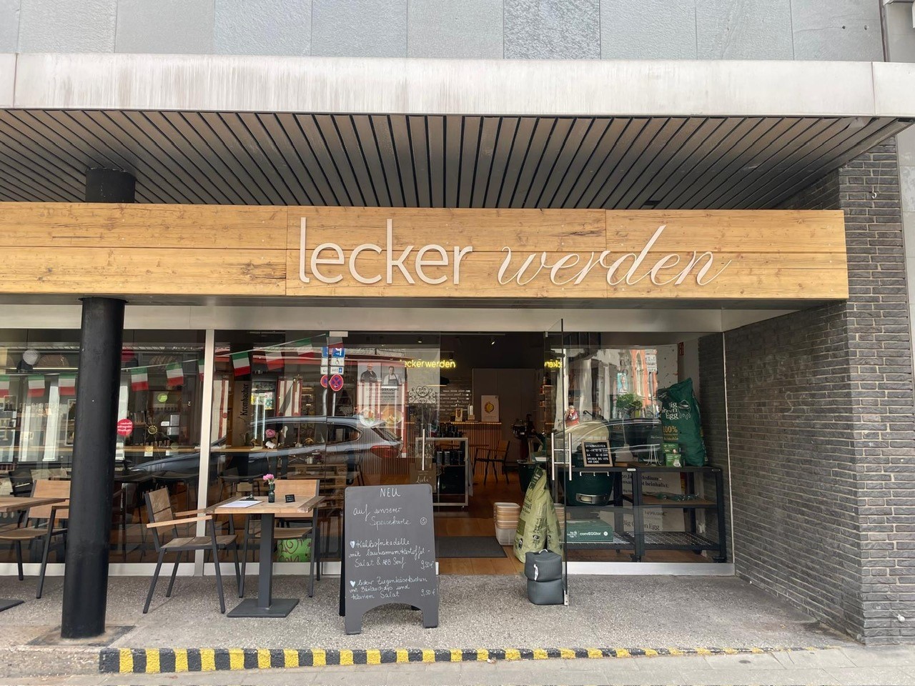 Messer Solingen, Güde Messer, Kochmesser Solingen, Messerset, wetzstahl, solinger messer Feinkostladen lecker werden, Außenansicht in der Werdener Altstadt