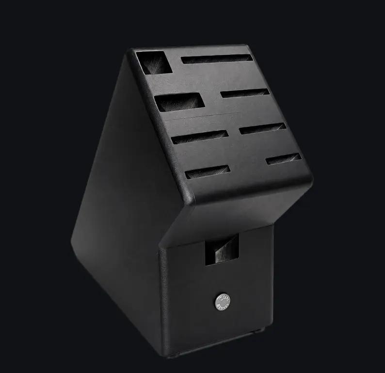 Güde Black Ash Wood Knife Block, 8-piece, without knives